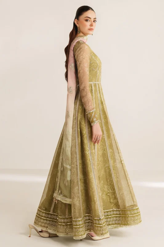 Zilverah embroidered chiffon formal wear 3-piece semi-formal Pakistani dress Norway