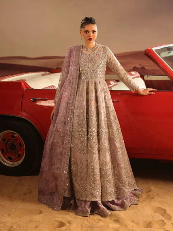 Zilverah Lilac Embroidered Organza 3-Piece Formal Wear Suit – Buy Online Norway