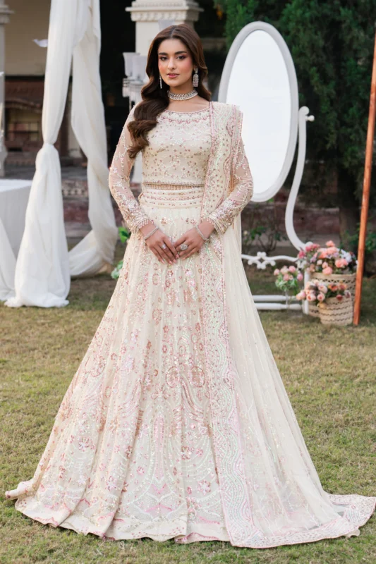 Zilverah off white net lehenga 3PC party wear dress available online in Norway