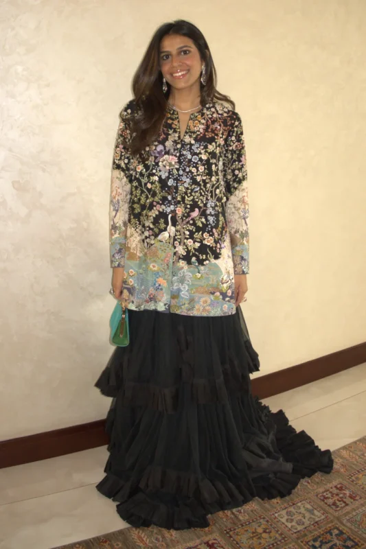 Zilverah Pastel Black Raw Silk Jacket Lehenga — Pakistani Party Wear Norway