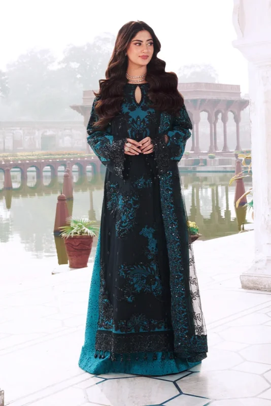Zilverah Shabnum embroidered net formal wear 3-piece suit – buy Pakistani dress Norway
